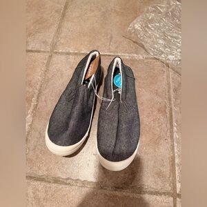 Mad Love Women's Denim Slip-On Sneakers - Dark Gray